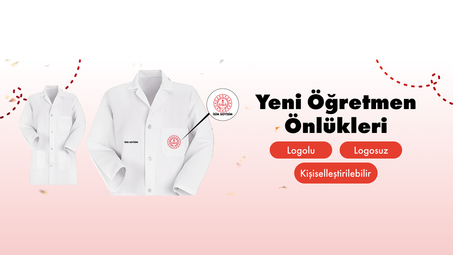 Yeni Öğretmen Önlükleri - Logolu, Logosuz, Kişiselleştirilebilir