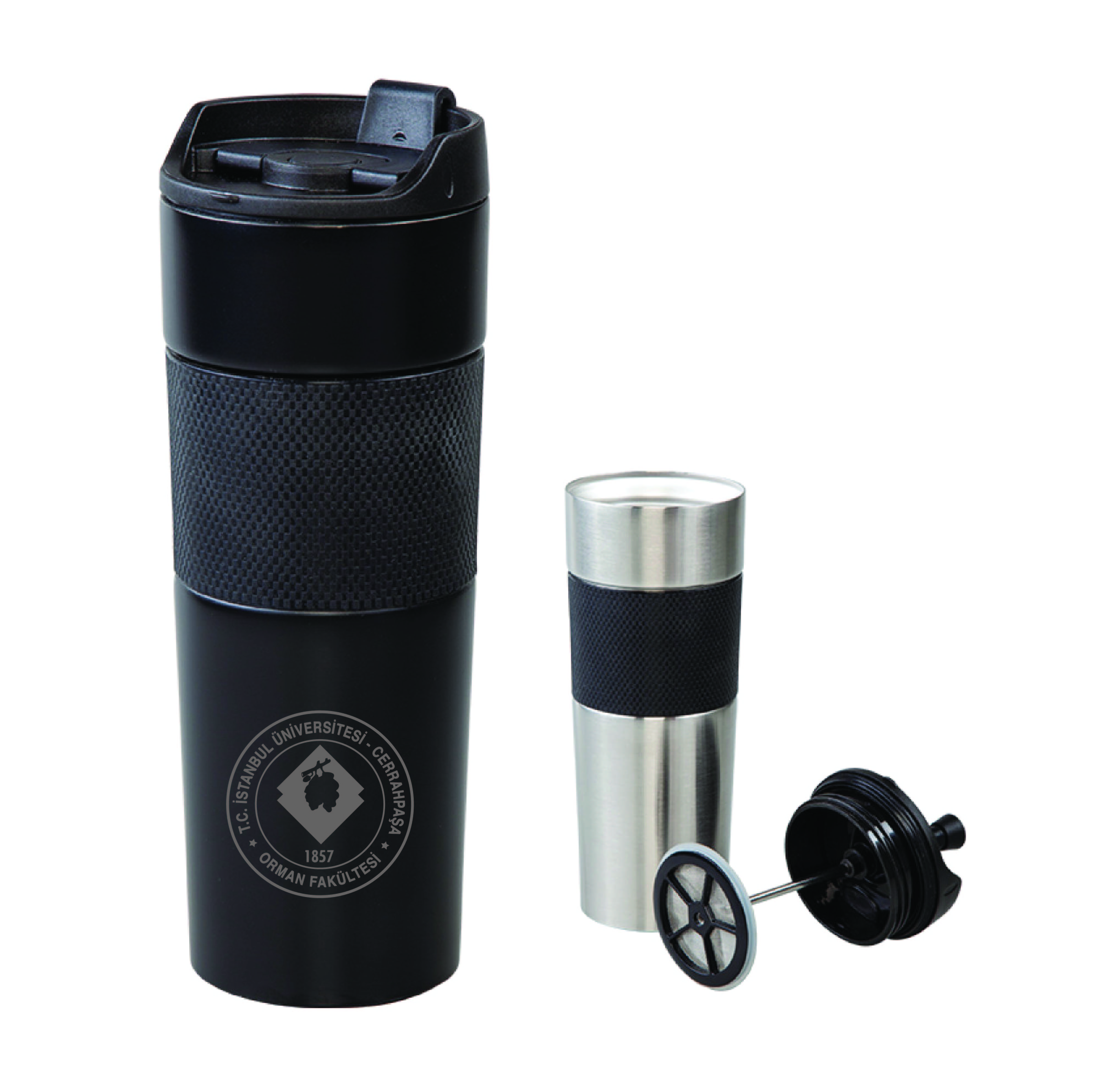 İÜC Orman Fakültesi French Press Çelik Termos