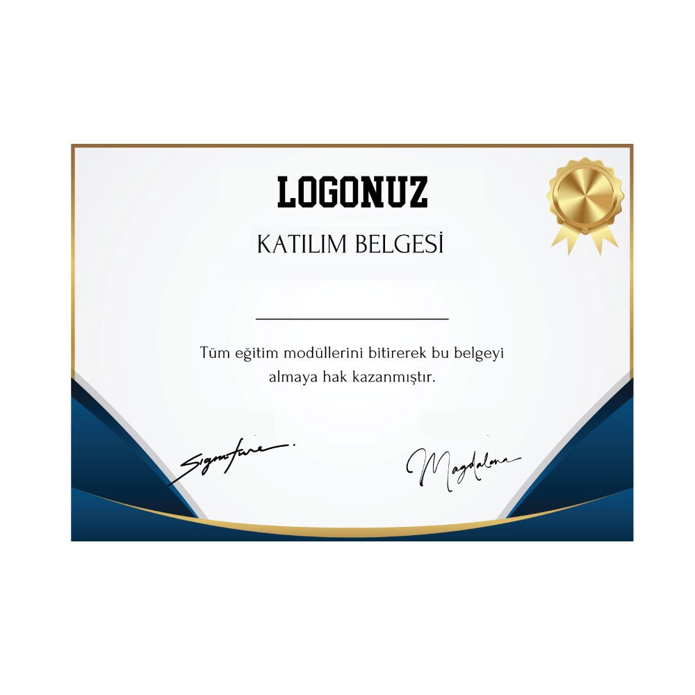 Toplu Sipariş - sertifika / Katılım Belgesi